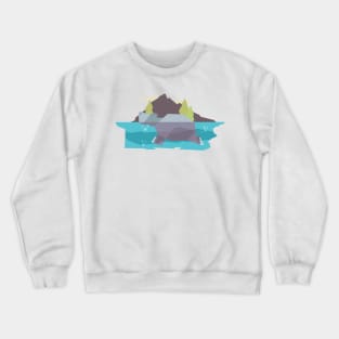 Geometric flat style hippopotamus design Crewneck Sweatshirt